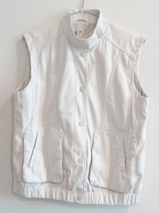 Pilcro Tops - Pilcro Anthropologie Faux Leather Oversized Vest Top Streetwear Utility Vest